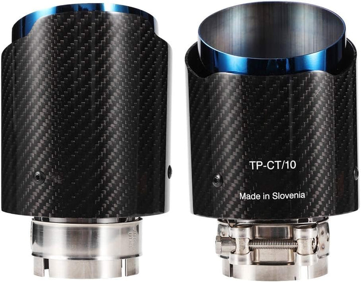 Auto hinten Auspuff blenden schwarz, Carbon Fiber Glossy Auto gerade Auspuffrohr hinten Spitze Schwa