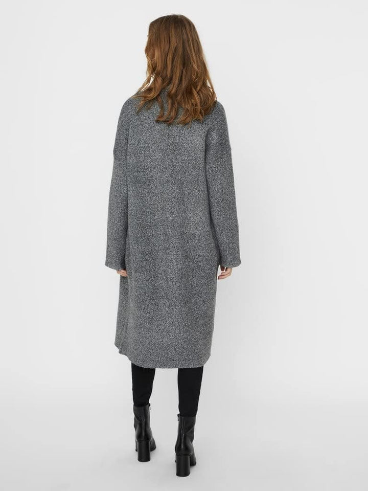 VERO MODA Damen Vmcody Ls Coatigan Ga Noos Strickjacke, M Medium Grey Melange