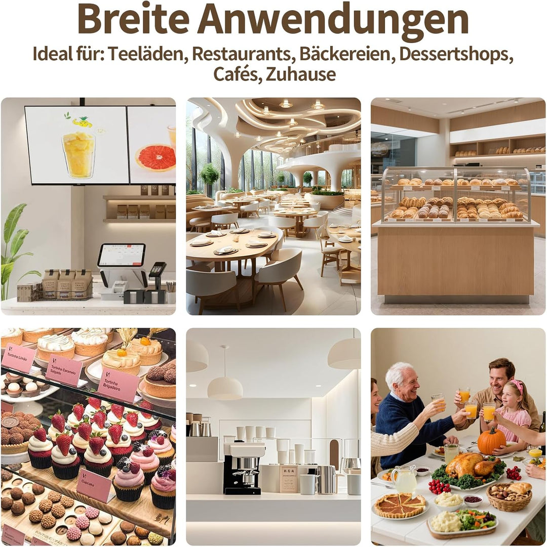 Schokoladenschmelzgerät mit 6 Schmelztiegel 1000W - Elektrische Schokolade Schmelzgerät 0-80°C Edels