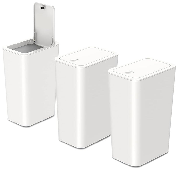 3 Stück Badezimmer Mülleimer 10L,Hundesicherer Badezimmer Mülleimer,Schmaler Mülleimer mit Deckel,To