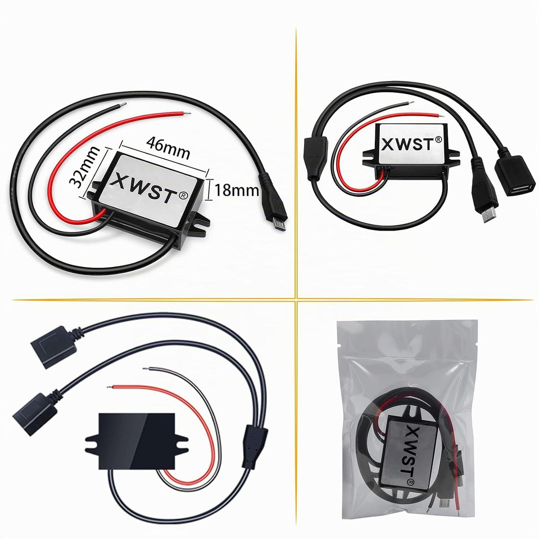 DC DC 8-85V 12V 24V 36V 48V 60V 72V 85V auf 5V Spannungswandler 3A 15W Female USB and Type C Wandler