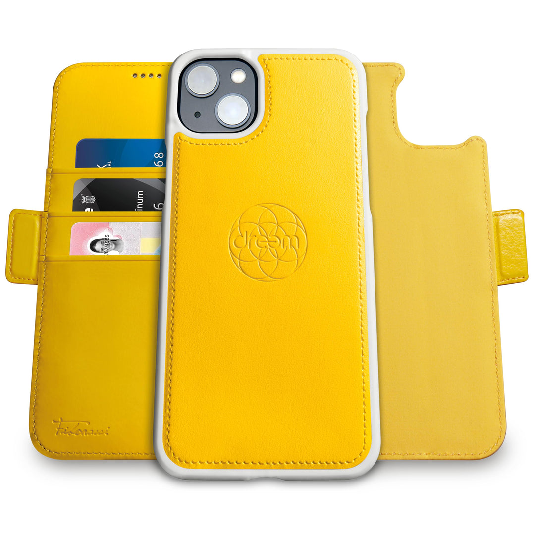 Dreem Fibonacci iPhone 14 Plus Brieftaschen-Etui / 2-in-1 stossfestes Etui und abnehmbares Folio aus
