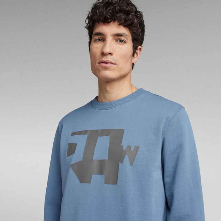 G-STAR RAW Herren Abstract Raw Sweatshirt Sweats XS Blau (Azul D22230-a613-2182), XS Blau (Azul D222