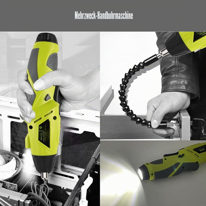 Dewinner Akkuschrauber, Akkuschrauber, 1300 mAh, 3,6 V, mit 45 Zubehörteilen, Ladeadapter mit USB-Ka
