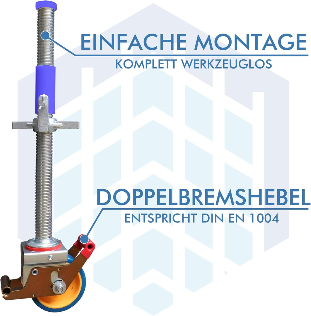 Gerüstrollen 125 mm mit Stahlspindel, passend zu Gerüsten von KRAUSE* und verschiedener Herstellerdo