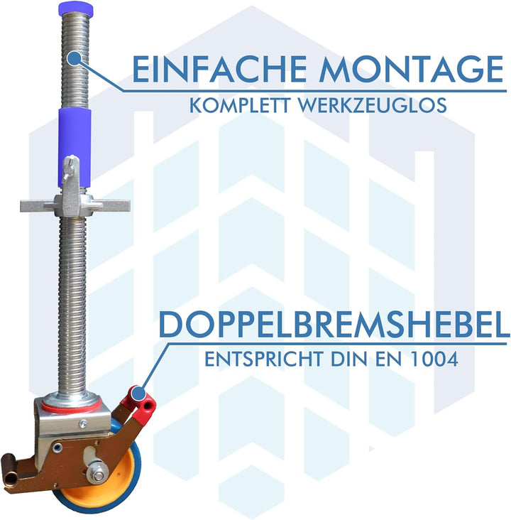 Gerüstrollen 125 mm mit Stahlspindel, passend zu Gerüsten von KRAUSE* und verschiedener Herstellerdo
