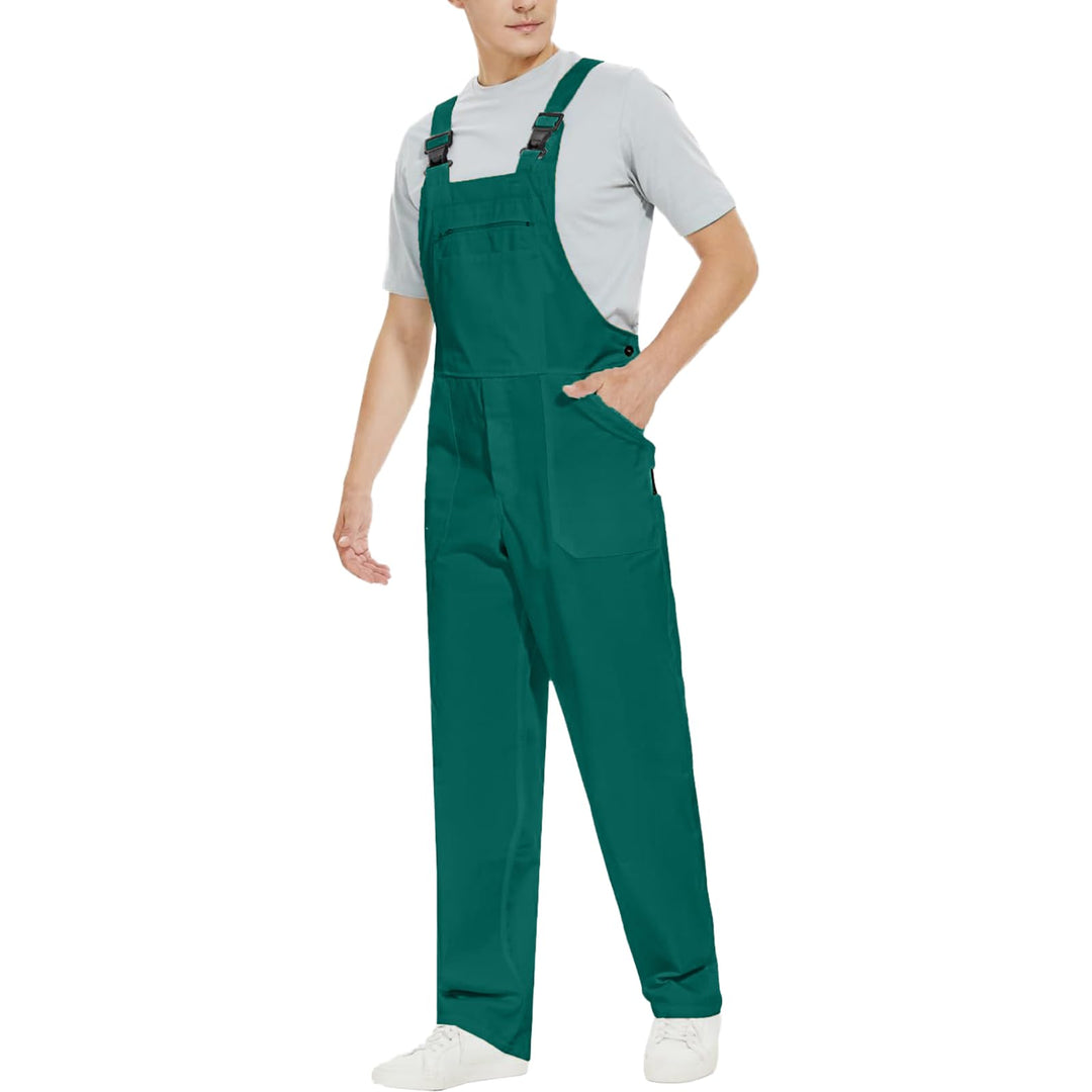 WORK IDEA Arbeits-Latzhose für Männer Multi Pocket Technology Herren Arbeitslatzhose Grün S, Grün S