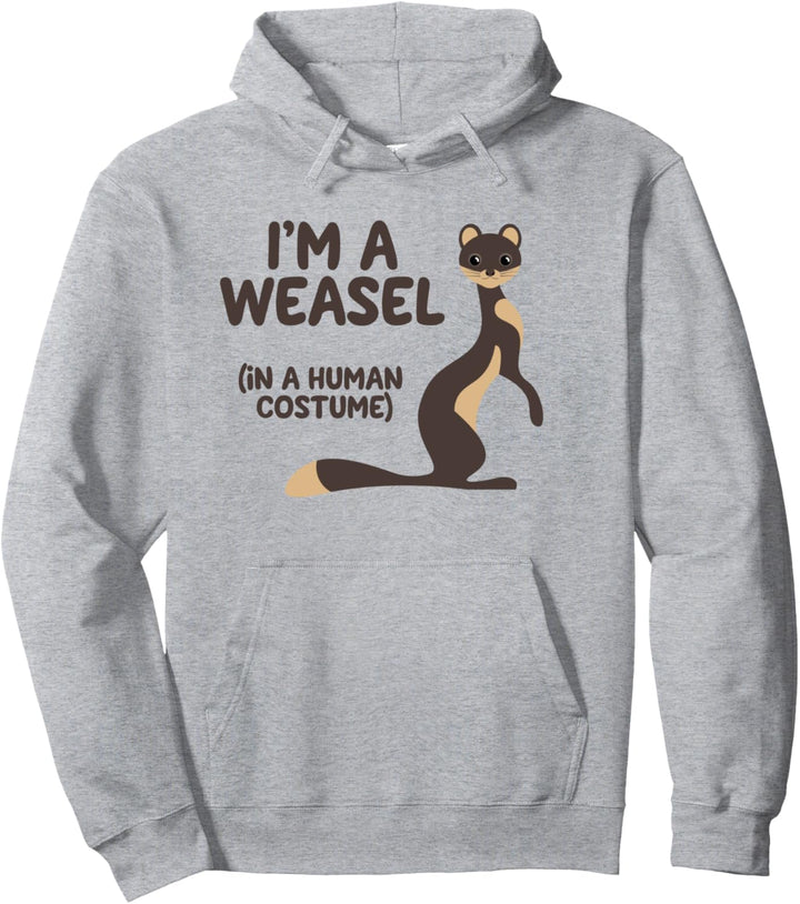 Wiesel Kostüm lustige Halloween Ich Bin Ein Weasel Pullover Hoodie