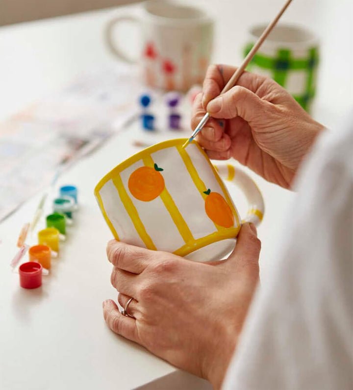 Pott'd Paintables Tasse Malset Einzel- oder Doppel-Keramik-Malset für Erwachsene Keramik Malset enth