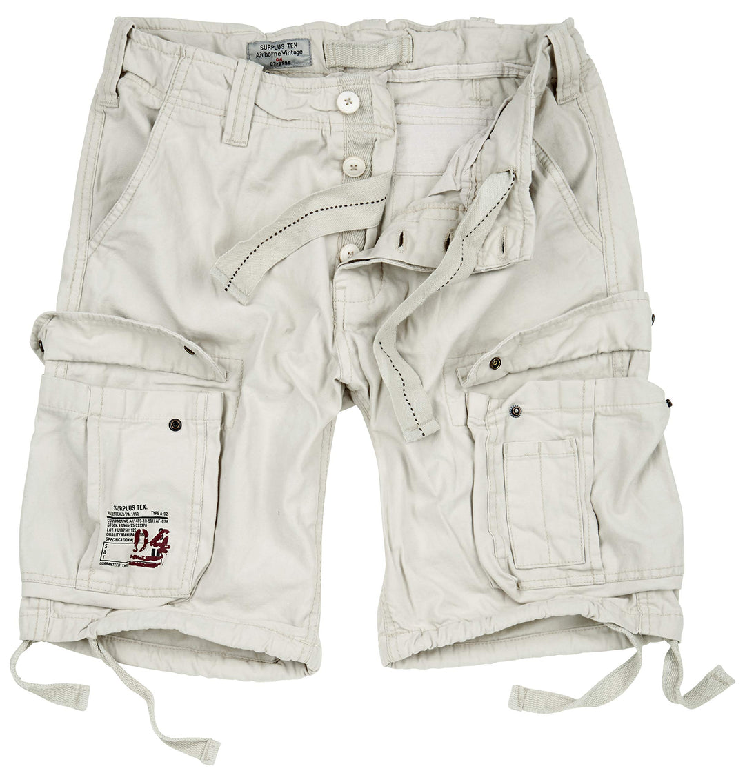 Surplus Raw Vintage Airborne Herren Cargo Shorts S Mattweiss, S Mattweiss