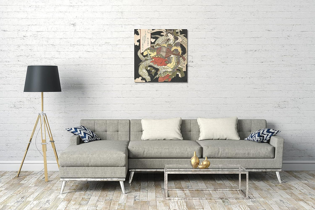 Printed Paintings Leinwand (60x60cm): Aoigaoka Keisei - Benzaiten (Göttin der Musik und des Glücks)