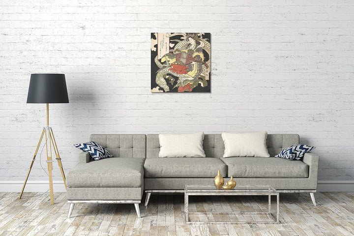 Printed Paintings Leinwand (60x60cm): Aoigaoka Keisei - Benzaiten (Göttin der Musik und des Glücks)