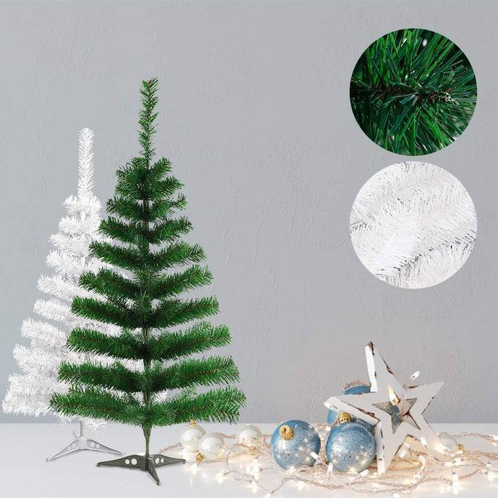 120cm Weihnachtsbaum Künstlich Weiss unechter Tannenbaum mit Metall Christbaum Ständer Schwer entfla