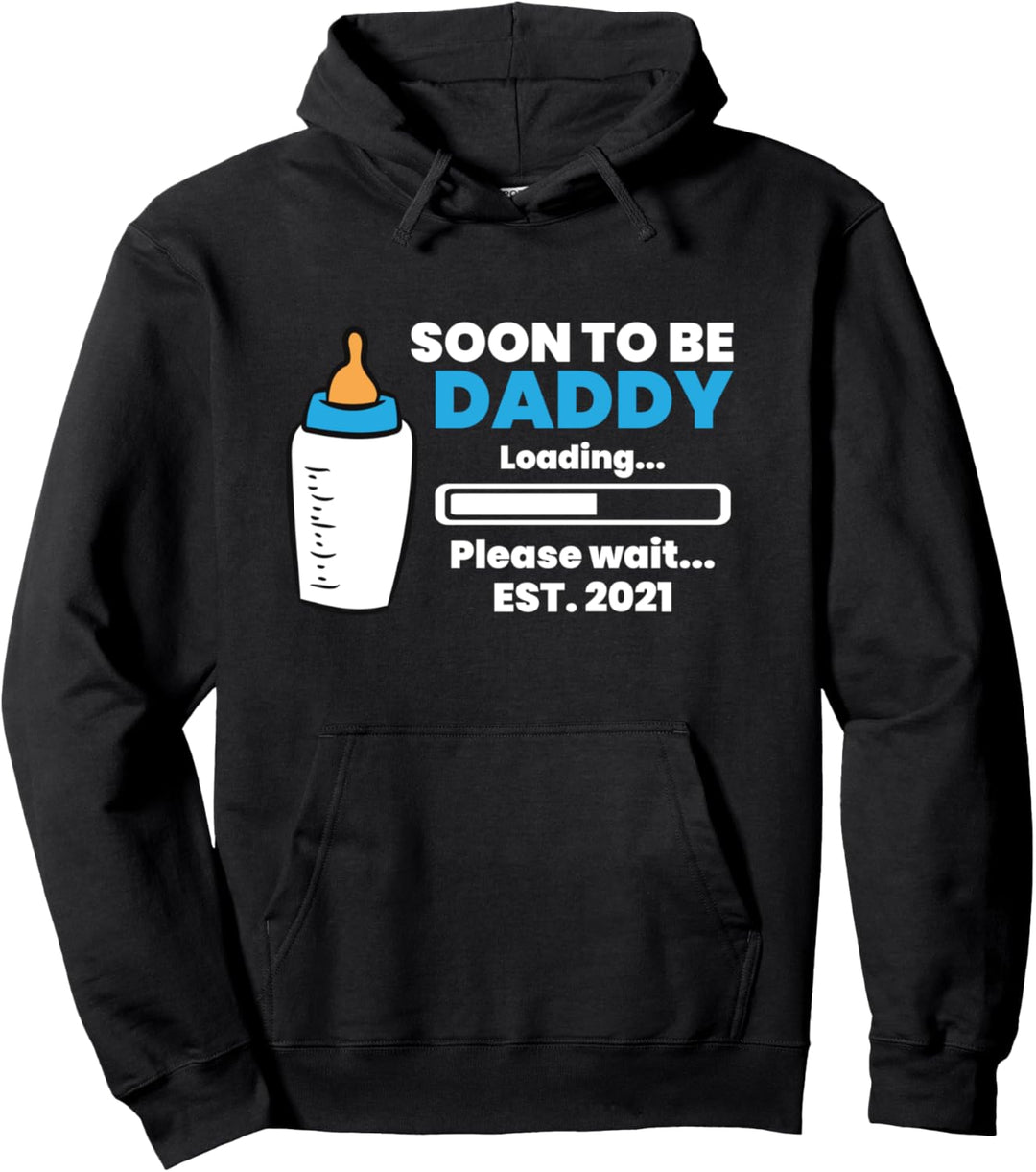 Soon To Be Daddy Loading Please Wait Bald Papa Pullover Hoodie