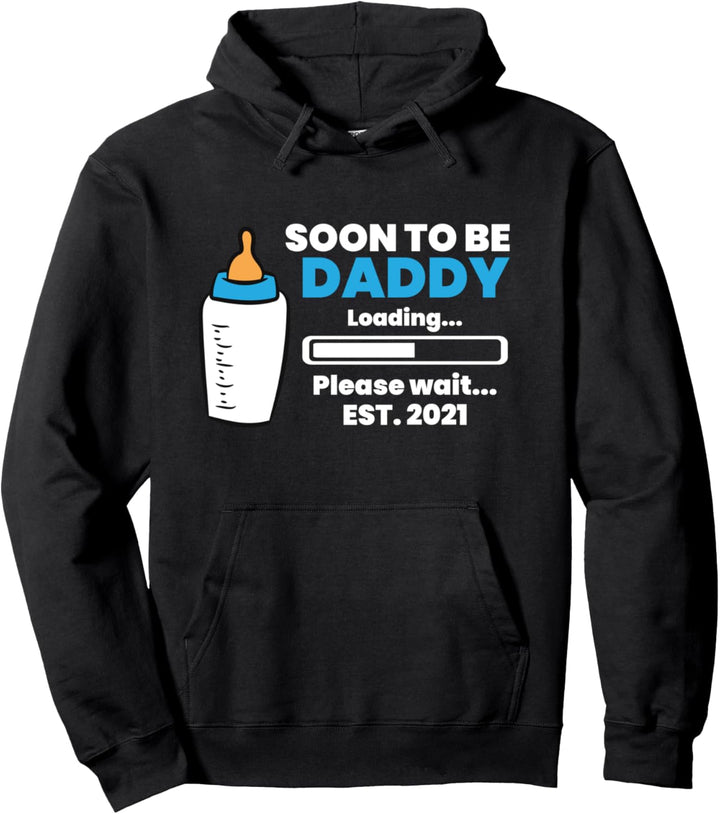 Soon To Be Daddy Loading Please Wait Bald Papa Pullover Hoodie
