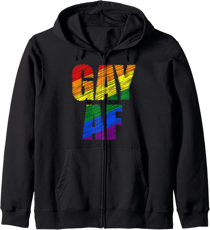 Gay AF Pride design LGBT Funny Gift Kapuzenjacke