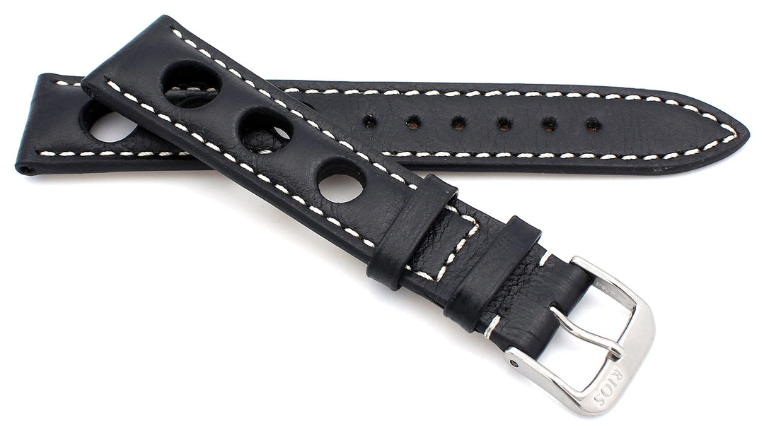 RIOS1931 Sulla Baikal Rallye Vintage Rindsleder Uhrenarmband handgemacht in Deutschland Robust 18mm