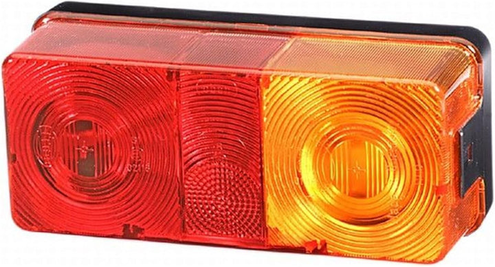 HELLA Rückleuchte - Glühlampe - 12V - Anbau/geschraubt - ECE/nicht SAE - Lichtscheibenfarbe: rot/gel