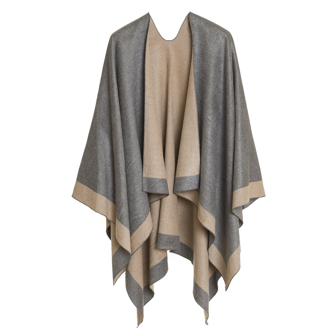 MELIFLUOS DESIGNED IN SPAIN Damen Schal Wrap Poncho Ruana Cape Cardigan Pullover Open Front für Früh