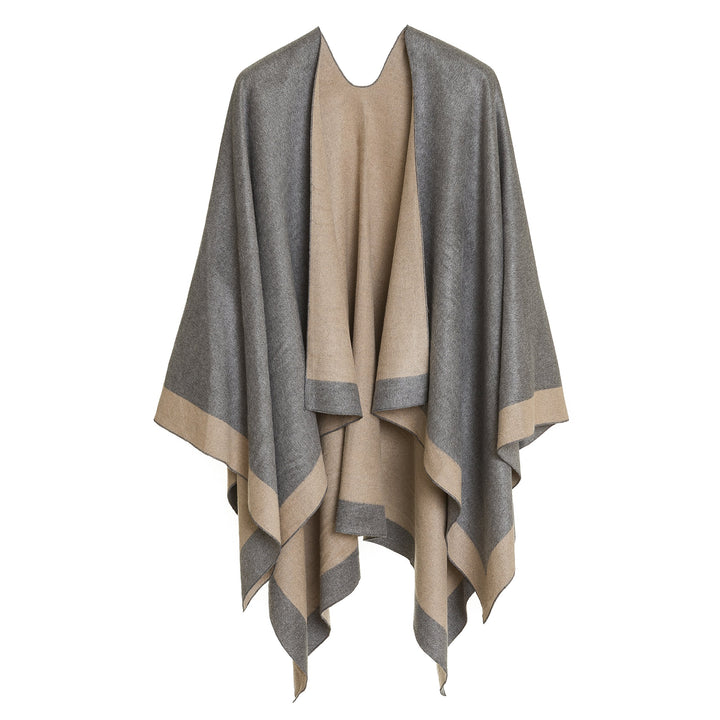 MELIFLUOS DESIGNED IN SPAIN Damen Schal Wrap Poncho Ruana Cape Cardigan Pullover Open Front für Früh
