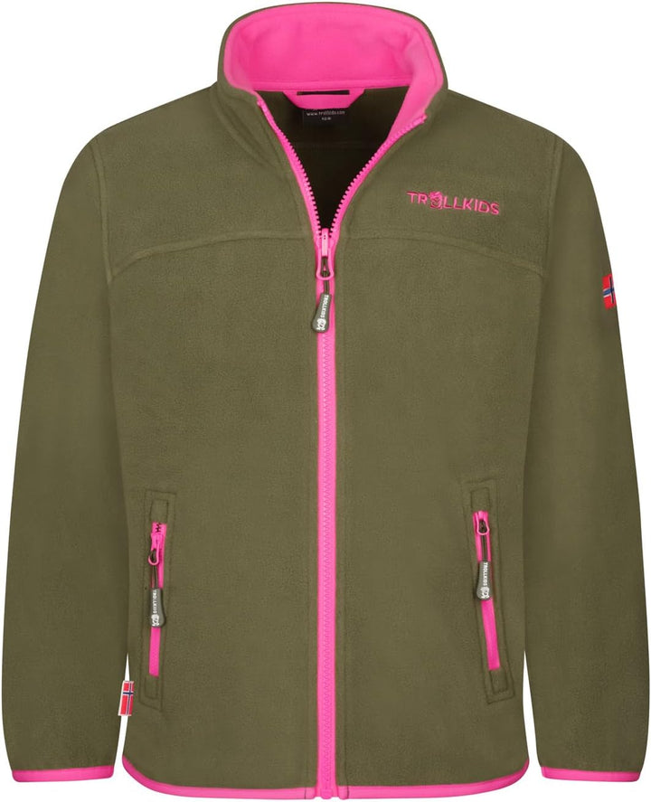 Trollkids Mädchen Bryggen wasserdichte Winddichte 3in1 Jacke 98 Marine/Dunkle Olive/Hellmagenta, 98