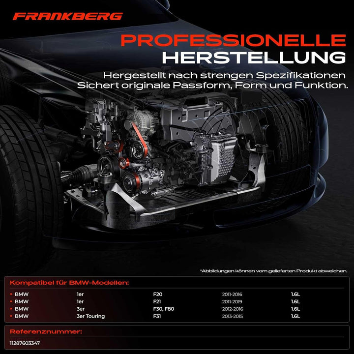 Frankberg Spannrolle Riemenspanner Kompatibel mit 1er F20 F21 3er F30 F80 F31 2010-Heute 11287603347