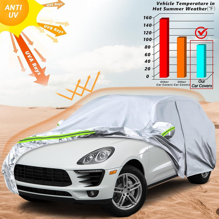 Autoabdeckung Outdoor Wasserdicht Passend für Porsche Macan 2014-2025, Sommer Vollgarage Autoplane A