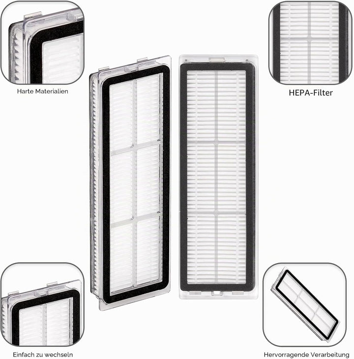 (12 Stück) HEPA Filter für Dreame L10s Ultra, L10s Pro, L10 Ultra, Z10 Pro, S10, S10 PRO, S10 PLUS,