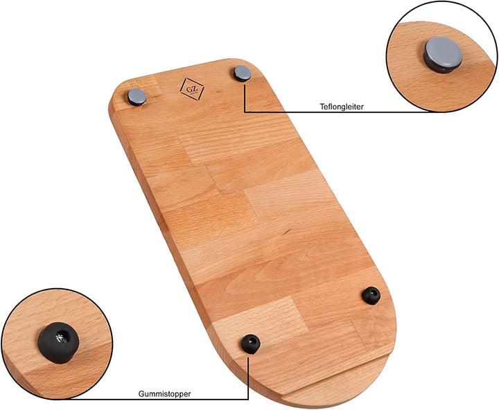 GZ Design Premium Gleitbrett für Kenwood Coocking Chef XL Zubehör - Holz - Buche - Eiche - Made in G