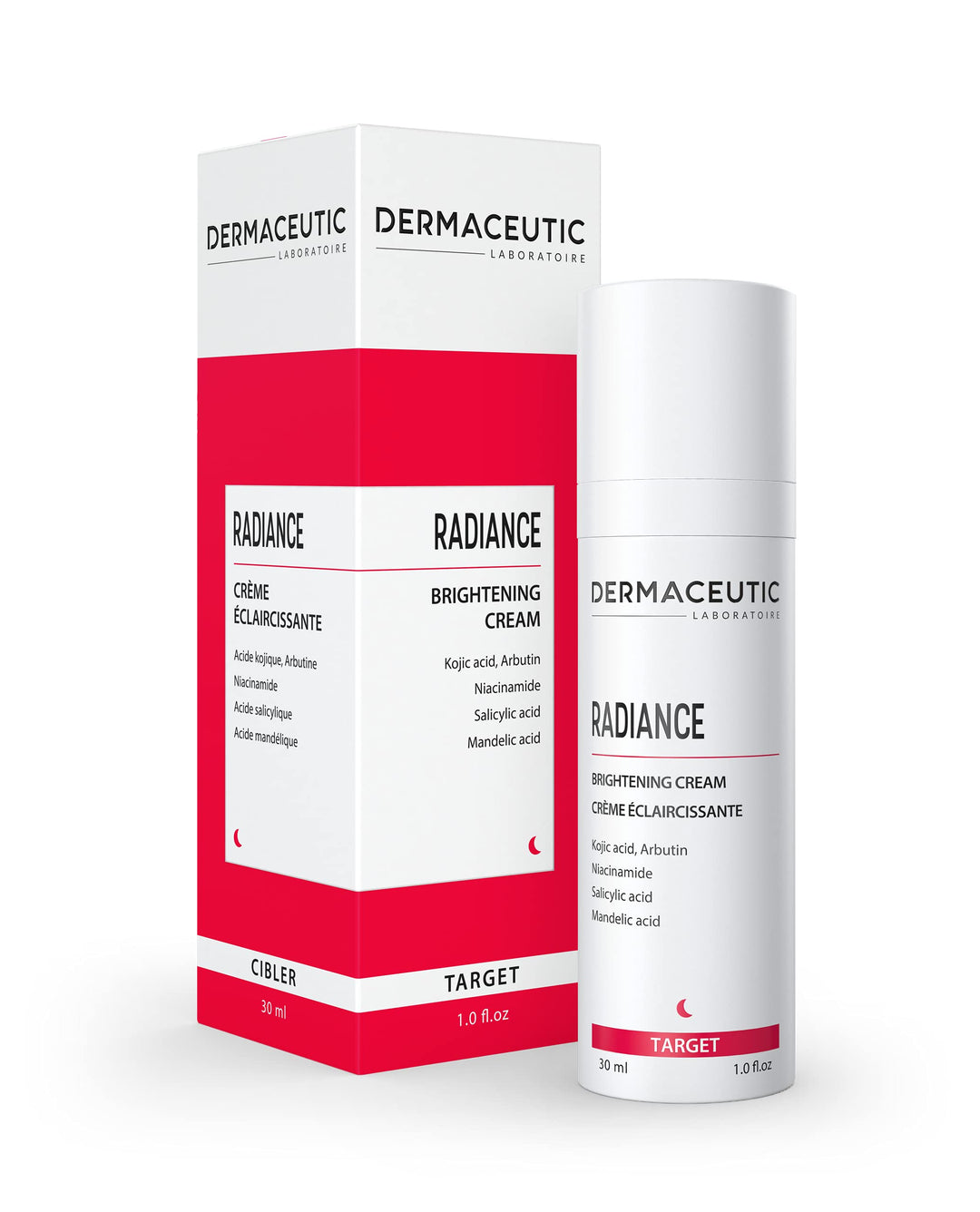 Dermaceutic Radiance - Aufhellende Creme mit Kojisäure, Arbutin, Niacinamid, Salicyl- und Mandelsäur