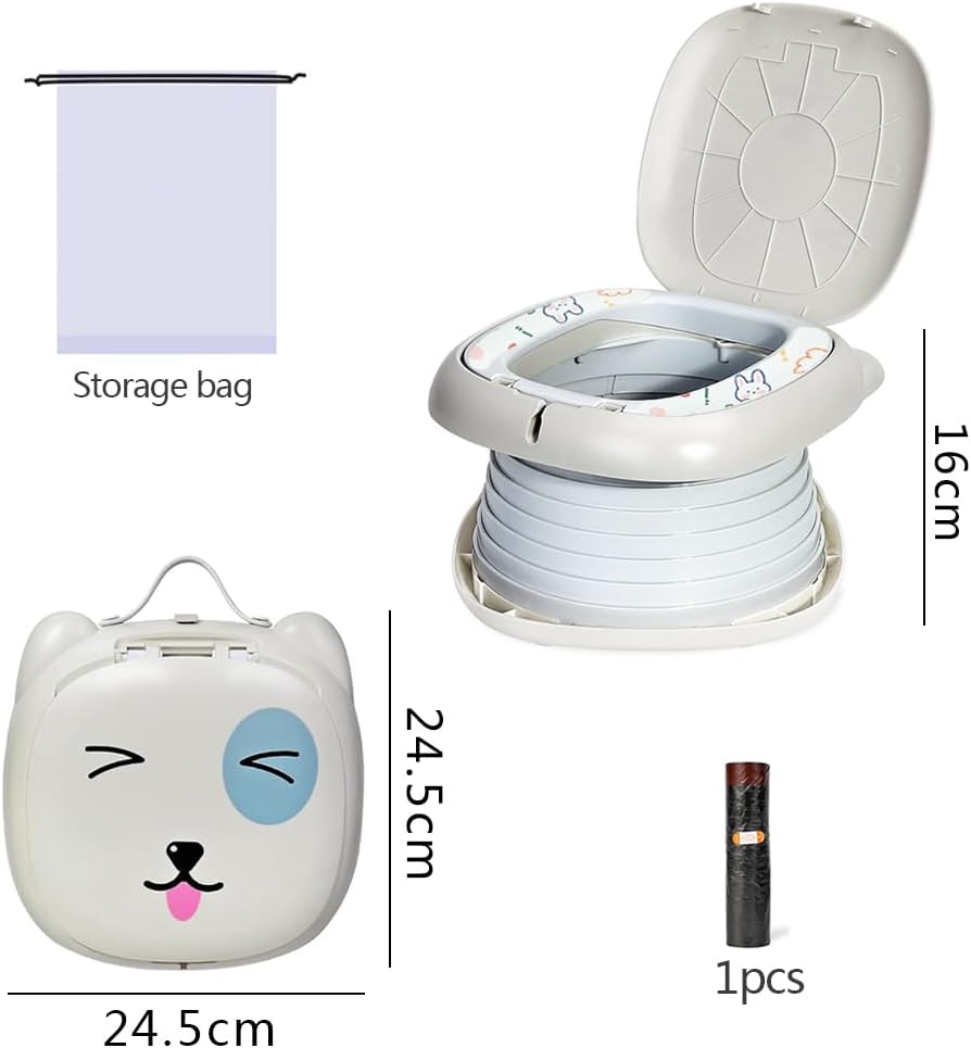 Klapptoilette für Kinder,Kindertoilette Tragbar,Kinder Reise Töpfchen,Töpfchen Faltbar,Tragbare Baby