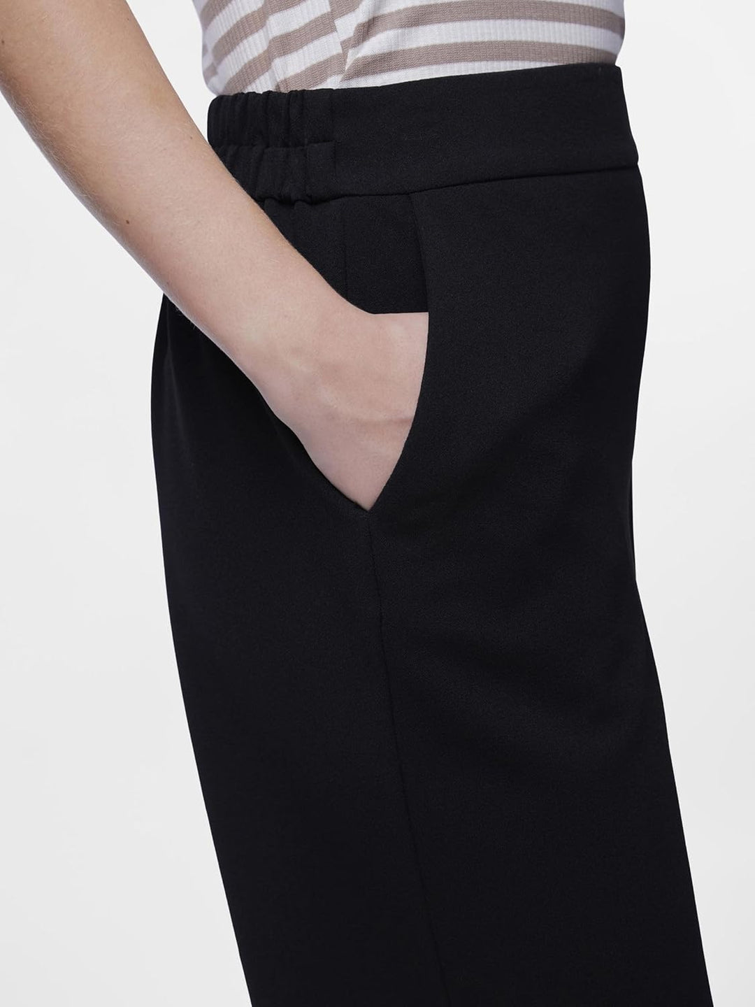 PIECES Damen Pcnula Hw Wide Pants Noos, S / 30L Schwarz