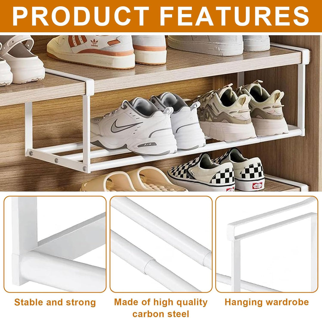 Hängendes Schuhregal Organizer Im Schrank, Erweiterbar Schrankregal, Verstellbarer 40-70cm, Schuhorg