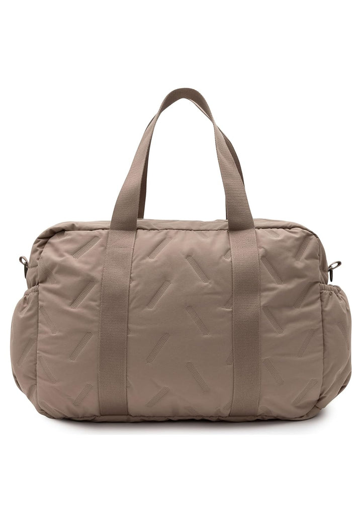 Jollein Wickeltasche Embossed Lily – Milky Coffee – Stylische Wickeltasche mit Geprägtem Muster – Wa
