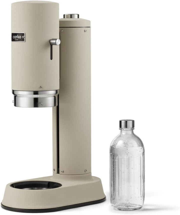 Aarke Carbonator Pro, Wassersprudler mit Glasflasche, Sand Finish, Sand