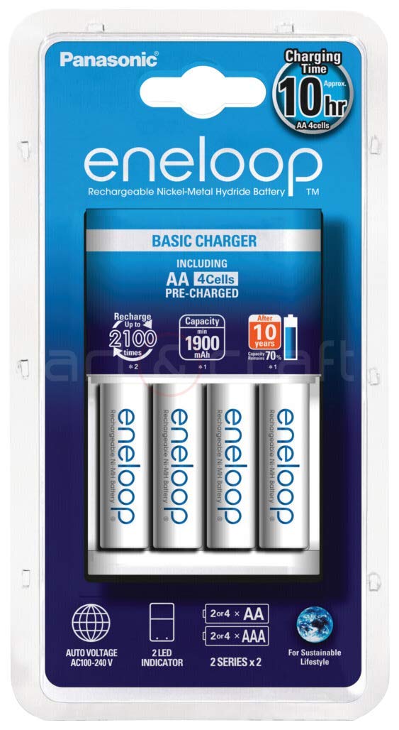 Panasonic Batteries batteriesEneloop Basic Charger + 1x4 AA, 72110018