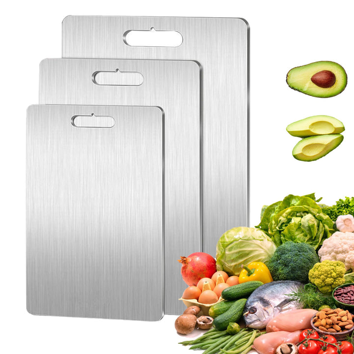 Nitoope 1 Stück Schneidebrett, Titan schneidebrett, Schneidebrett Edelstahl, Cutting Board, Schneide