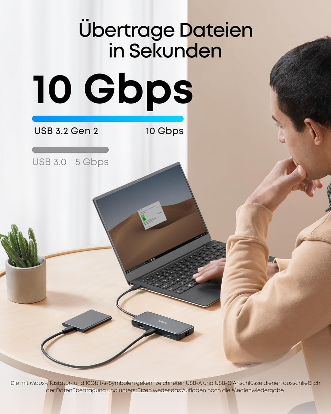Anker 555 USB-C Hub (8-in-1) PowerExpand USB-C Adapter, 100W Power Delivery, 4K 60Hz HDMI, 10Gbps US