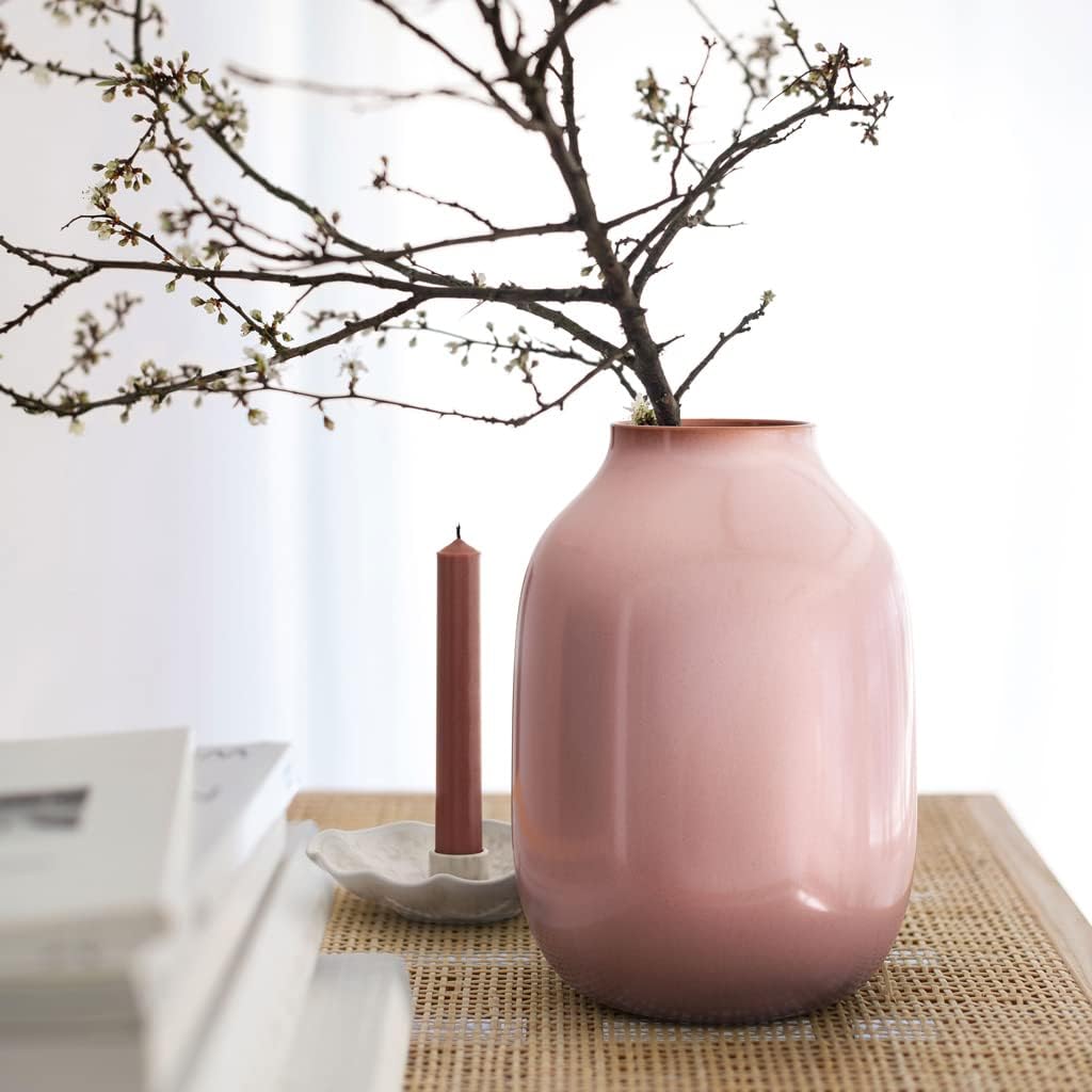 like. by Villeroy & Boch – Perlemor Home Vase Nek gross, Tischdekoration in Pink, 15,5x15,5x22 cm Va