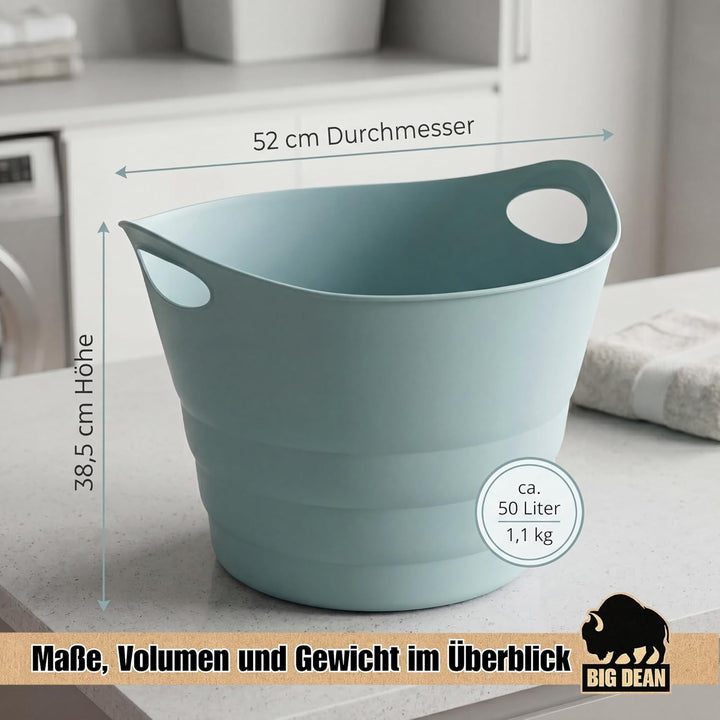 2 Stück Elastischer Gummitrog Trog mit Tragegriffen Universal Flexibler Gartenkorb Mehrzwecktrog ca.