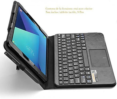 SonnyGoldTech MQ - Französisches Layout - Tastatur Tasche für Samsung Galaxy Tab S3 9.7 LTE SM-T825,