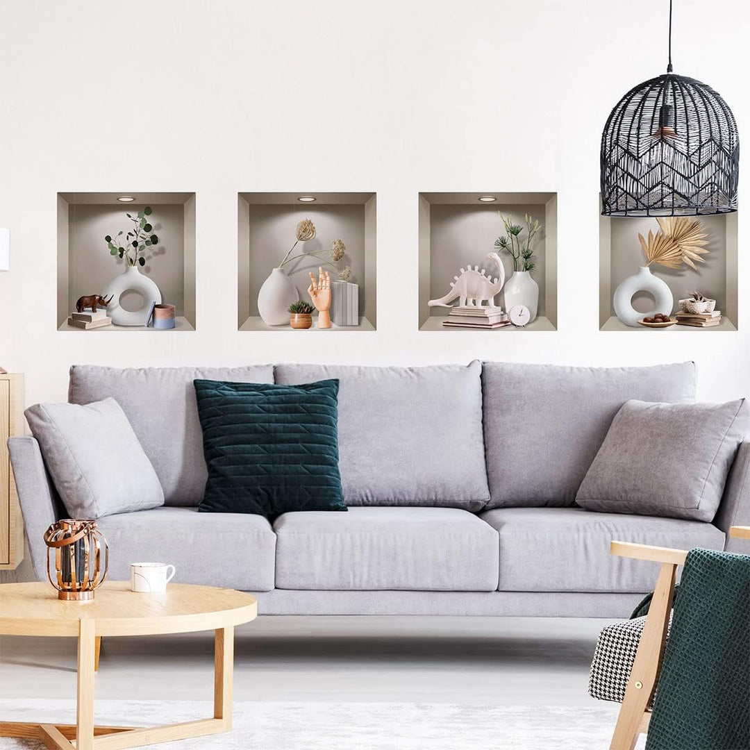 3D-Aufkleber selbstklebend, 3D-Effekt, dekoratives Design – Wandaufkleber für Schlafzimmer Erwachsen