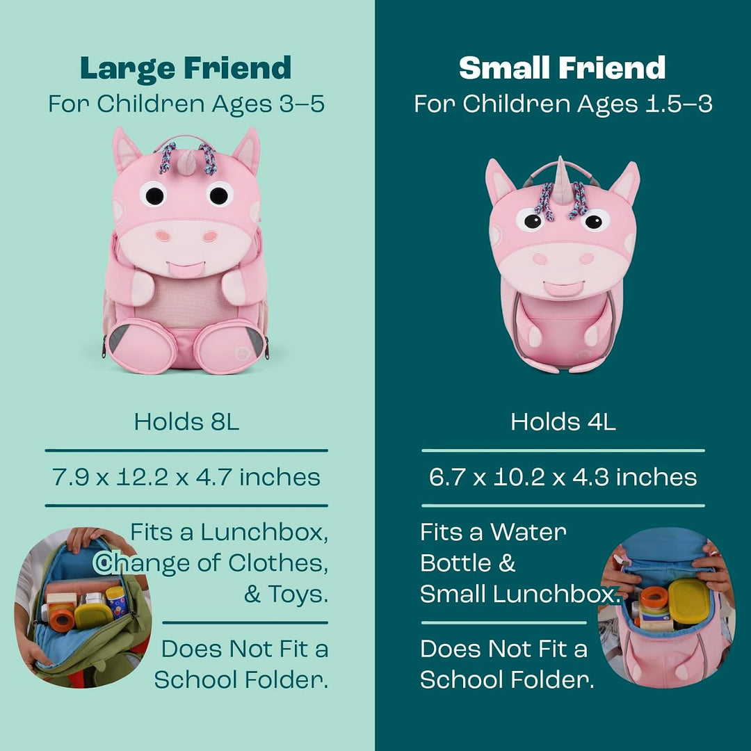 Affenzahn Kinderrucksack Grosser Freund | Kindergartenrucksack für Kinder von 3 bis 5 Jahren mit fun