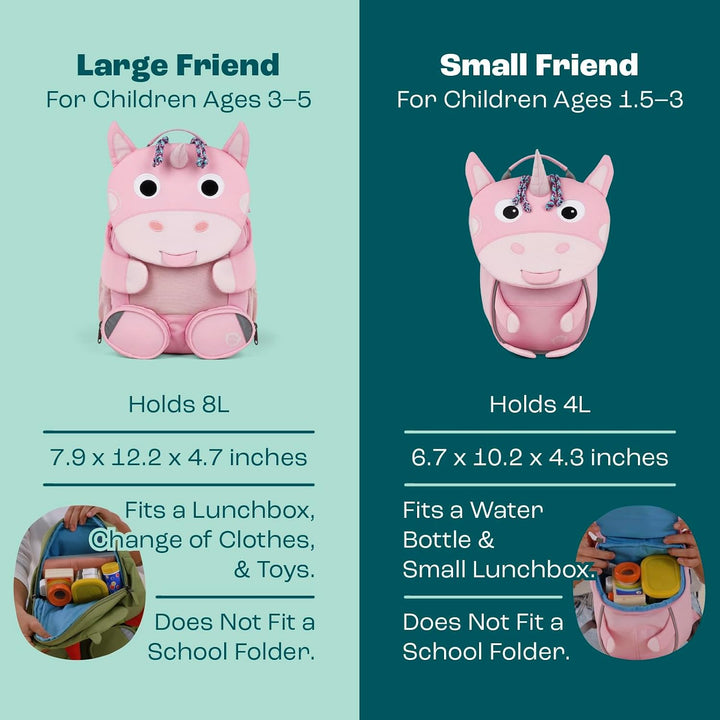 Affenzahn Kinderrucksack Grosser Freund | Kindergartenrucksack für Kinder von 3 bis 5 Jahren mit fun