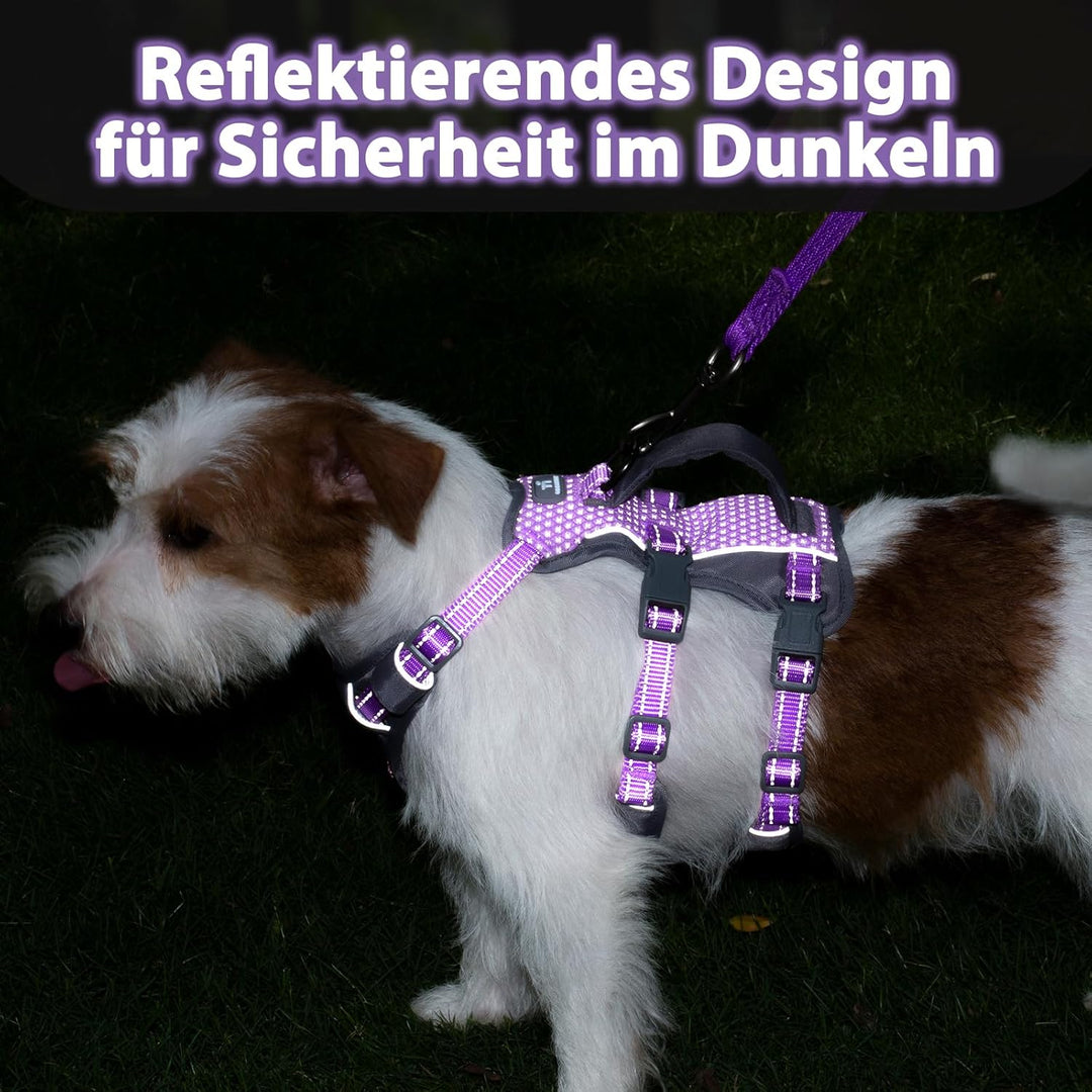 Huntboo Sicherheitsgeschirr Hund Ausbruchsicher, Panikgeschirr für Hunde, Reflektierendes Geschirr H