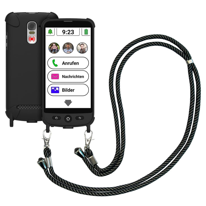 swissvoice - Smartphone S510-M + Magnetisches Ladekabel + Schutzhülle mit Band - Einfach zu bedienen