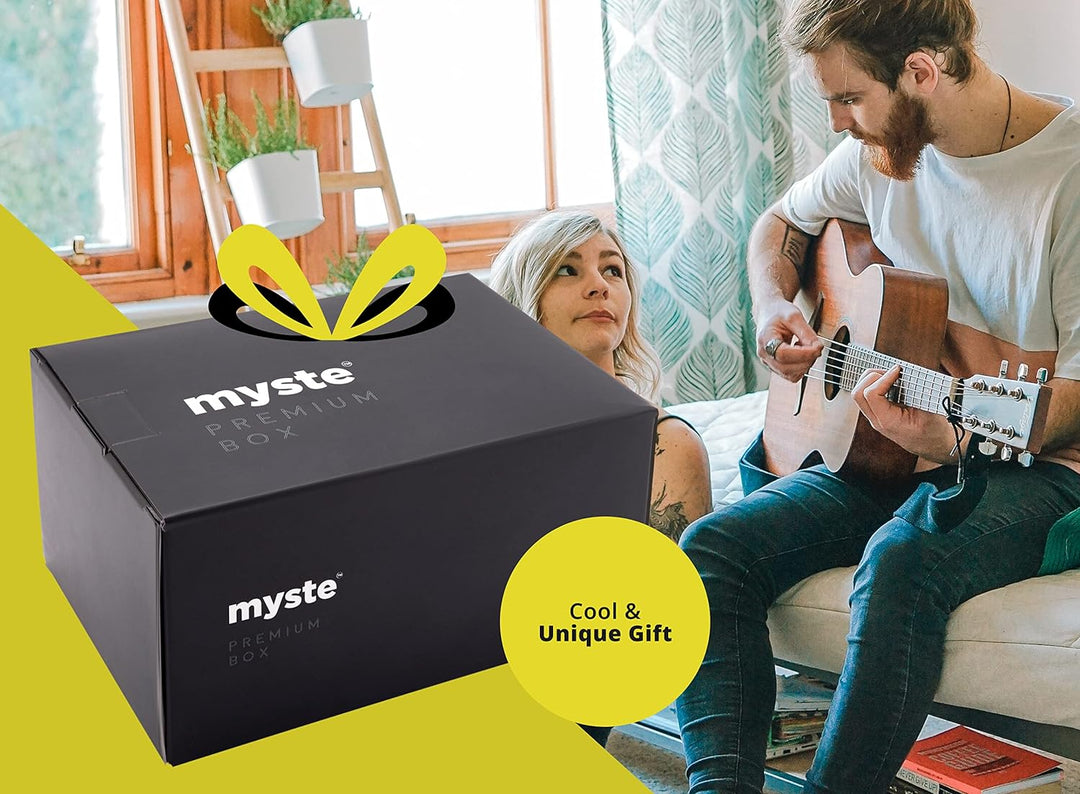 MYSTE BOX Geruchssichere Tasche mit Schloss, Karbonfutter, geruchsdicht, für die Reise, Schwarz, gro
