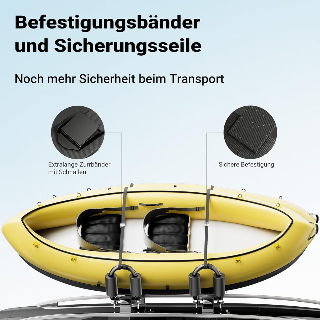Wiltec Dachträger für Boot und Kajak, Boothalterung 34 kg, 34 kg