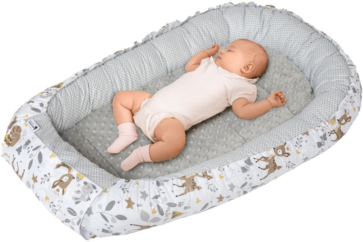Medi Partners Babynest Kuschelnest Babynestchen 100% Baumwolle Nestchen Reisebett für Babys Säugling