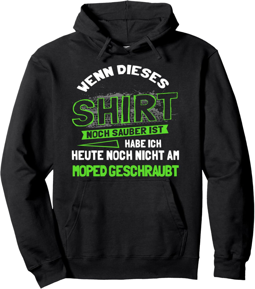 Moped Fahrer Geschenk 2 Takter & Mofa Fan, Werkstatt Tuning Pullover Hoodie